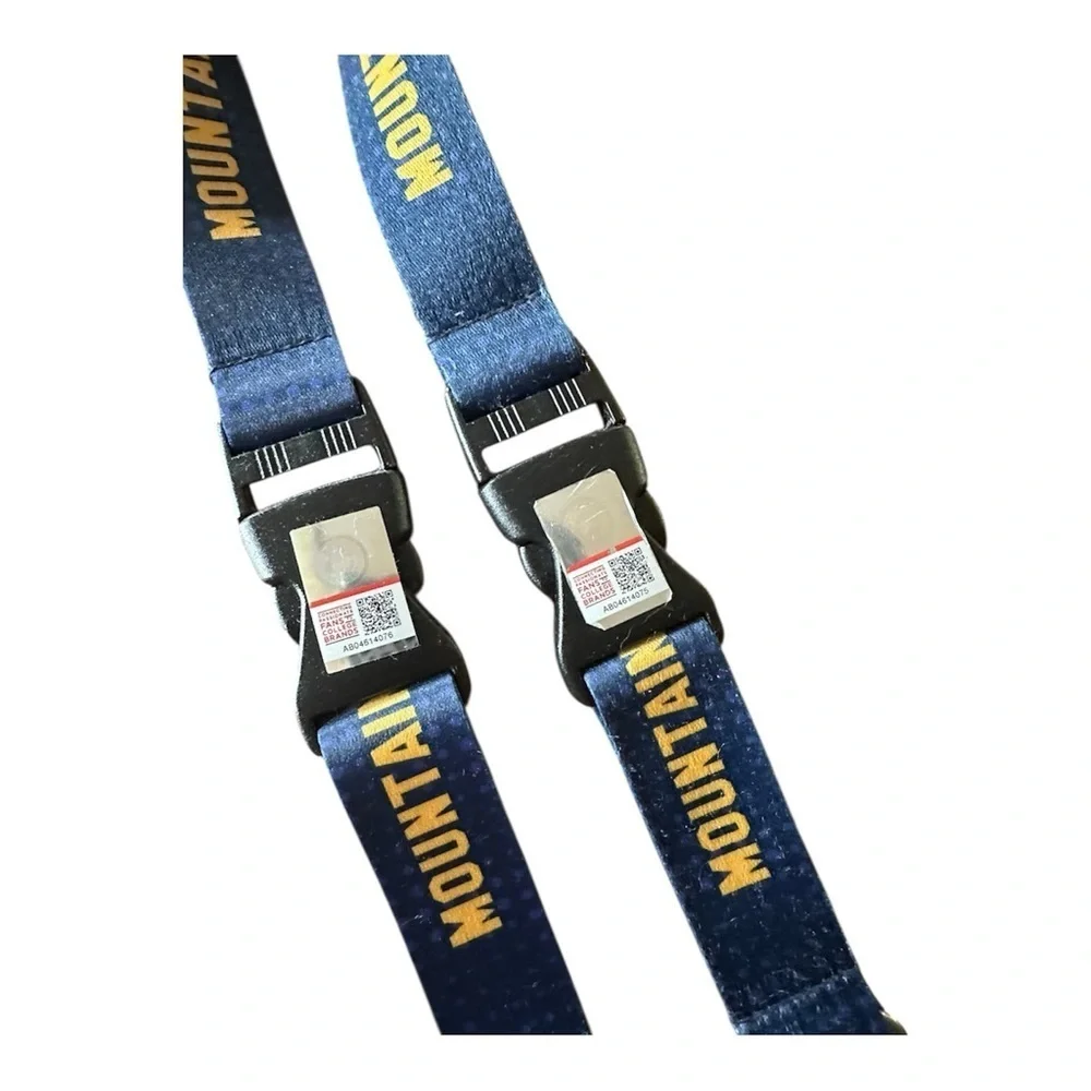 2 Pack West Virginia University WVU Lanyards Key Chain ID Holder Quick Release